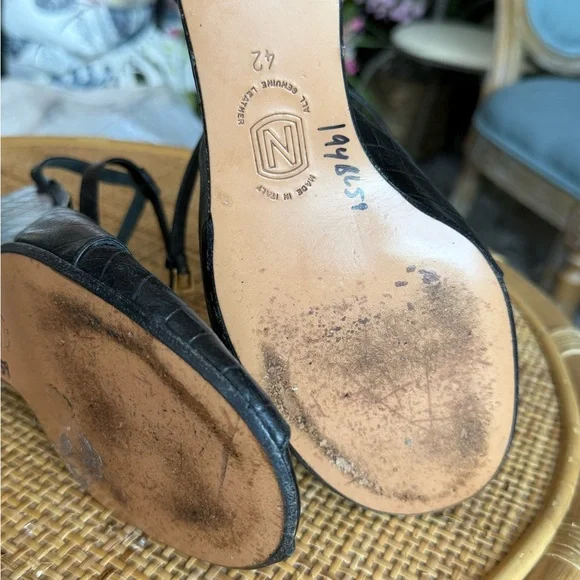 Black Wedge Sandals - Picture 7 of 11